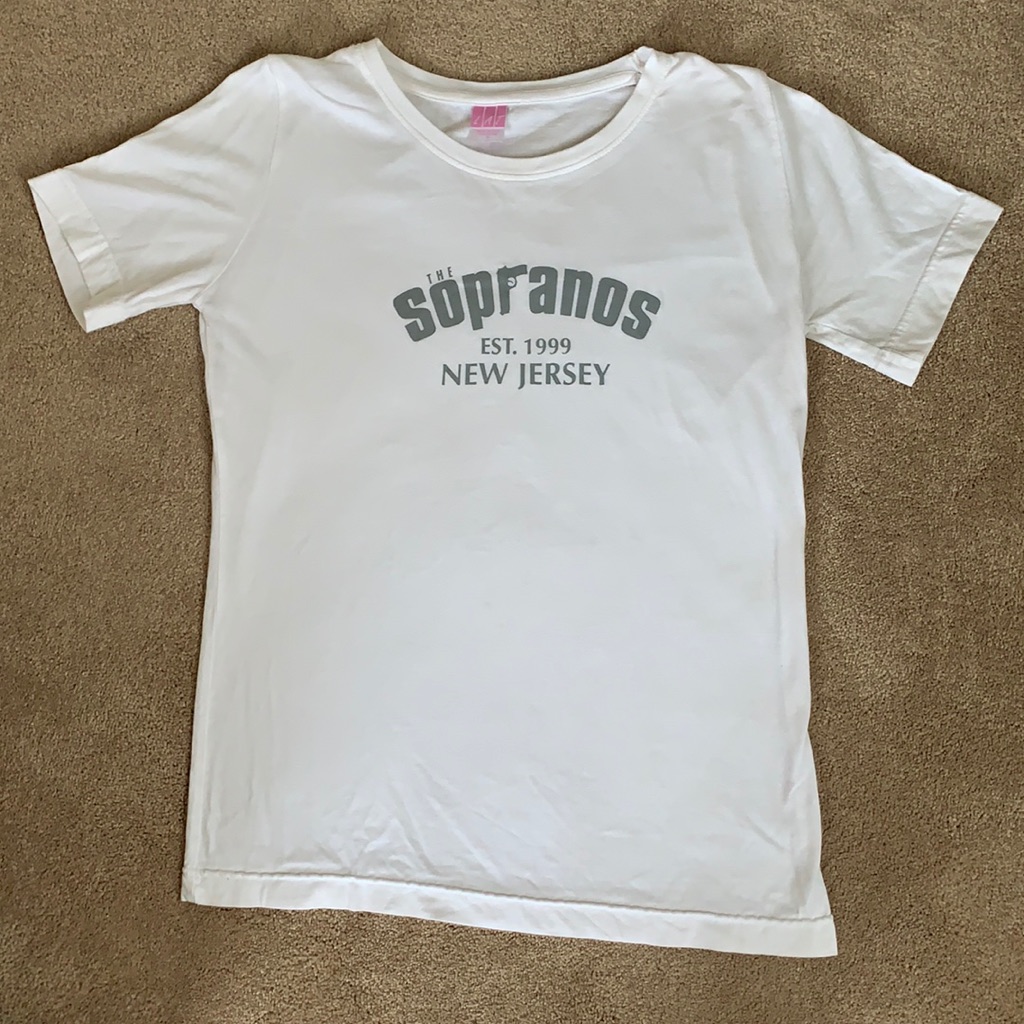 Nwot The Sopranos White Cotton Short Sleeve Tee